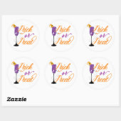 ハッピーハローウィントリックトリート幽霊カクテルパーティー ラウンドシール (シート)