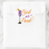 ハッピーハローウィントリックトリート幽霊カクテルパーティー ラウンドシール (バッグ)