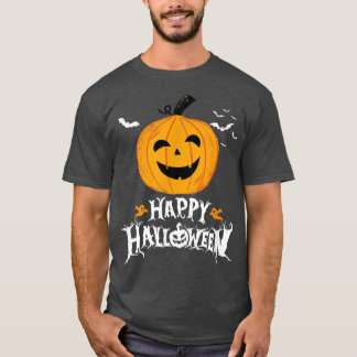 ハッピーハローウィントリックハロウィーンコおもしろいオ Tシャツ