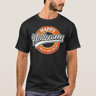 ハッピーハローウィントリックロゴまたはトリートロゴ Tシャツ