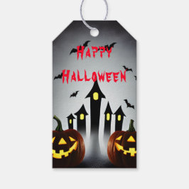 ハッピーハローウィントリートクリープジャック'oランタン ギフトタグ