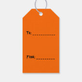 ハッピーハローウィントリートクリープジャック'oランタン ギフトタグ (裏面)