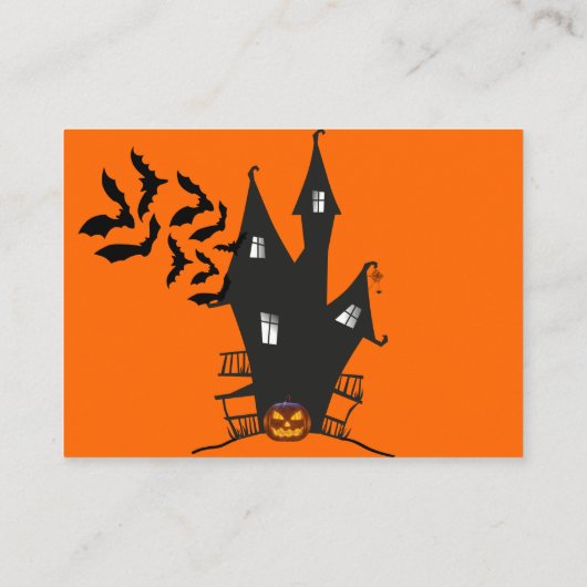 ハッピーハローウィントリートクリープジャック'oランタン プレイスカード (裏面)