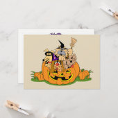 ハッピーハローウィンドッグズインパンプキン カード (正面/裏面インサイチュ)