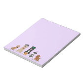 ハッピーハローウィンドッグズパープル ノートパッド (回転)