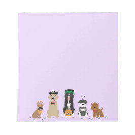 ハッピーハローウィンドッグズパープル ノートパッド