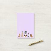 ハッピーハローウィンドッグズパープル ポストイット (デスク上)