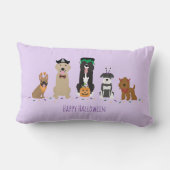 ハッピーハローウィンドッグズパープル ランバークッション (裏面)