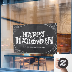 ハッピーハローウィンドリンクと怖がる ウィンドウサイン