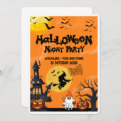 ハッピーハローウィンナイトパーティー 招待状 (正面/裏面)