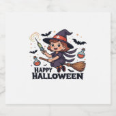 ハッピーハローウィンナースシャツ不気味- Cute Medical スパークリングワインラベル (シングルラベル)