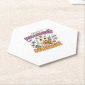 ハッピーハローウィンナースシャツ – Cute 不気味 Medical ペーパーコースター (アングル)