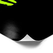 ハッピーハローウィンネオングリーンブラックスポオキータイポグラフィ ポスター (コーナー)