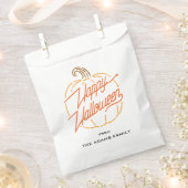 ハッピーハローウィンネオンパーソナライズされたフリットバッグ フェイバーバッグ (クリップ留めされた状態)