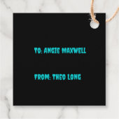 ハッピーハローウィンネオンブルースパイダーウェブブラック フェイバータグ (裏面)