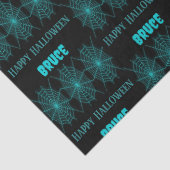 ハッピーハローウィンネオンブルースパイダーウェブブラック 薄葉紙 (詳細)