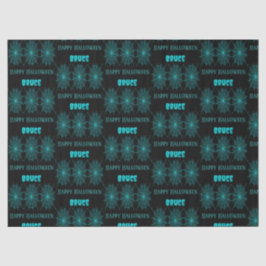 ハッピーハローウィンネオンブルースパイダーウェブブラック 薄葉紙