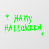 ハッピーハローウィンネオン緑のヌメムスプオク色の装飾 ウィンドウサイン (シート)