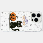 ハッピーハローウィンネコとカボチャ Case-Mate iPhoneケース (裏面 (横))