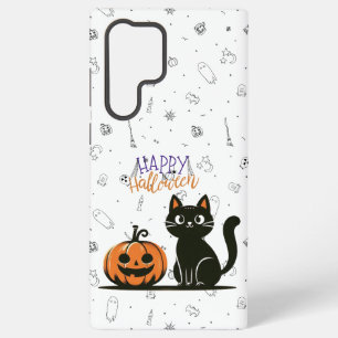 ハッピーハローウィンネコとカボチャ SAMSUNG GALAXY S22 ULTRAケース