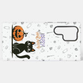 ハッピーハローウィンネコとカボチャ SAMSUNG GALAXYケース (裏面横)