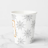 ハッピーハローウィンノトリックだけでクモの巣を扱う 紙コップ (左)