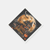 ハッピーハローウィンハウスキュート&フェスティバルハロウィン スタンダードカクテルナプキン (角)