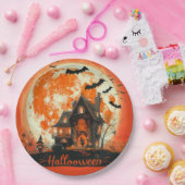ハッピーハローウィンハウスキュート&フェスティバルハロウィン ペーパープレート (パーティー)