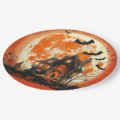 ハッピーハローウィンハウスキュート&フェスティバルハロウィン ペーパープレート (アングル)