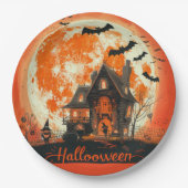 ハッピーハローウィンハウスキュート&フェスティバルハロウィン ペーパープレート (正面)