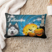 ハッピーハローウィンハスキー ランバークッション (ブランケット)