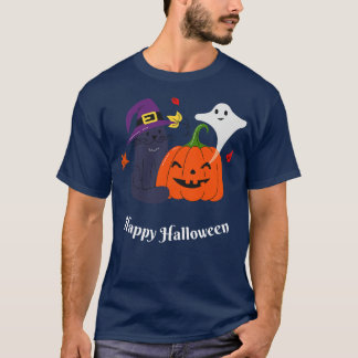 ハッピーハローウィンハッピー秋シーズンオータムビベスハル Tシャツ