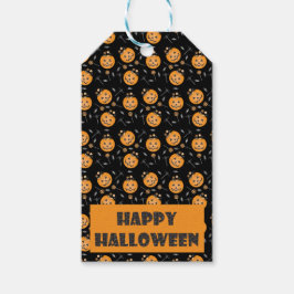 ハッピーハローウィンハロウィーンのカボチャのちょうちんトリックオアトリート ギフトタグ