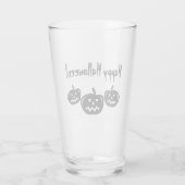 ハッピーハローウィンハロウィーンのカボチャのちょうちんドリンクガラス タンブラーグラス (裏面)