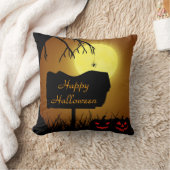 ハッピーハローウィンハロウィーンのカボチャのちょうちんパンプキンス クッション (ブランケット)