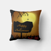 ハッピーハローウィンハロウィーンのカボチャのちょうちんパンプキンス クッション (裏面)