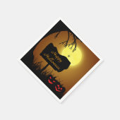 ハッピーハローウィンハロウィーンのカボチャのちょうちんパンプキンス スタンダードカクテルナプキン (角)