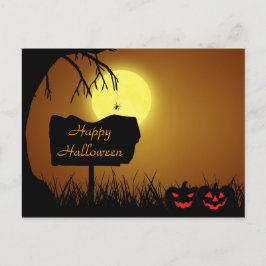 ハッピーハローウィンハロウィーンのカボチャのちょうちんパンプキンス ポストカード