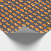 ハッピーハローウィンハロウィーンのカボチャのちょうちんピクセルパンプキンス ラッピングペーパー (角)