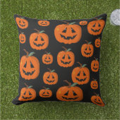 ハッピーハローウィンハロウィーンのカボチャのちょうちん工芸 アウトドアクッション (芝生)