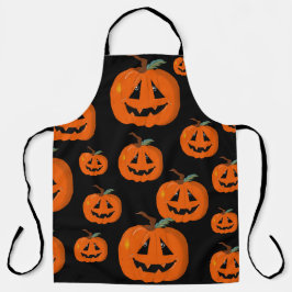 ハッピーハローウィンハロウィーンのカボチャのちょうちん工芸 エプロン