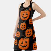 ハッピーハローウィンハロウィーンのカボチャのちょうちん工芸 エプロン (インサイチュ)