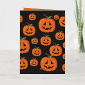 ハッピーハローウィンハロウィーンのカボチャのちょうちん工芸 カード (裏面)