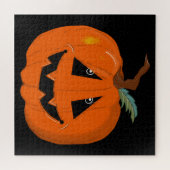 ハッピーハローウィンハロウィーンのカボチャのちょうちん工芸 ジグソーパズル (横)