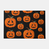 ハッピーハローウィンハロウィーンのカボチャのちょうちん工芸 ドアマット (正面)
