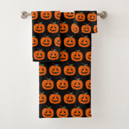 ハッピーハローウィンハロウィーンのカボチャのちょうちん工芸 バスタオルセット
