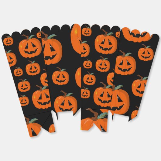 ハッピーハローウィンハロウィーンのカボチャのちょうちん工芸 フェイバーボックス (見開き)