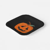 ハッピーハローウィンハロウィーンのカボチャのちょうちん工芸 ペーパープレート (傾斜あり)