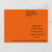 ハッピーハローウィンハロウィーンのカボチャのちょうちん工芸 ポストカード (裏面)