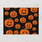 ハッピーハローウィンハロウィーンのカボチャのちょうちん工芸 ポストカード (正面)